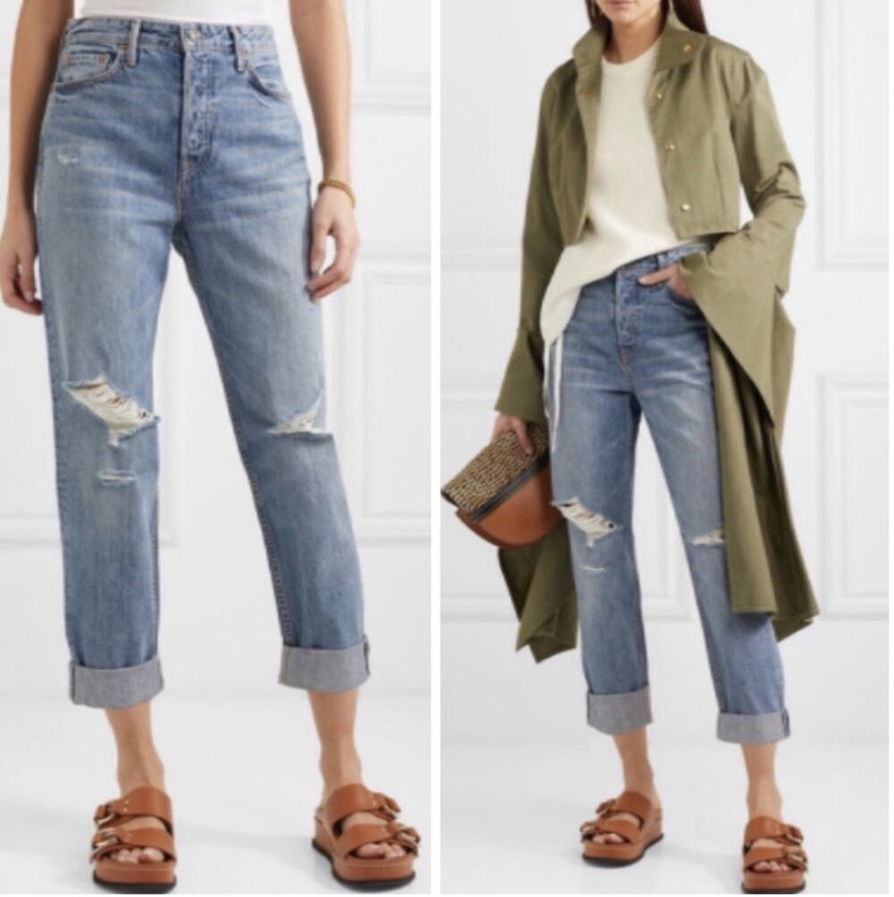 GRLFRND Devon Jeans 31 In My Mind Boyfriend High Rise Button Fly Cotton USA
